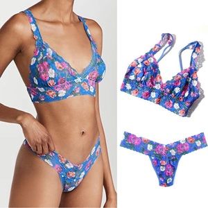 NWT HANKY PANKY VERSAILLES BRALETTE & LOW RISE THONG SET